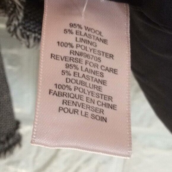 Rebecca Taylor black white textured Raw Hem blazer Women’s Size 2 - Picture 7 of 7